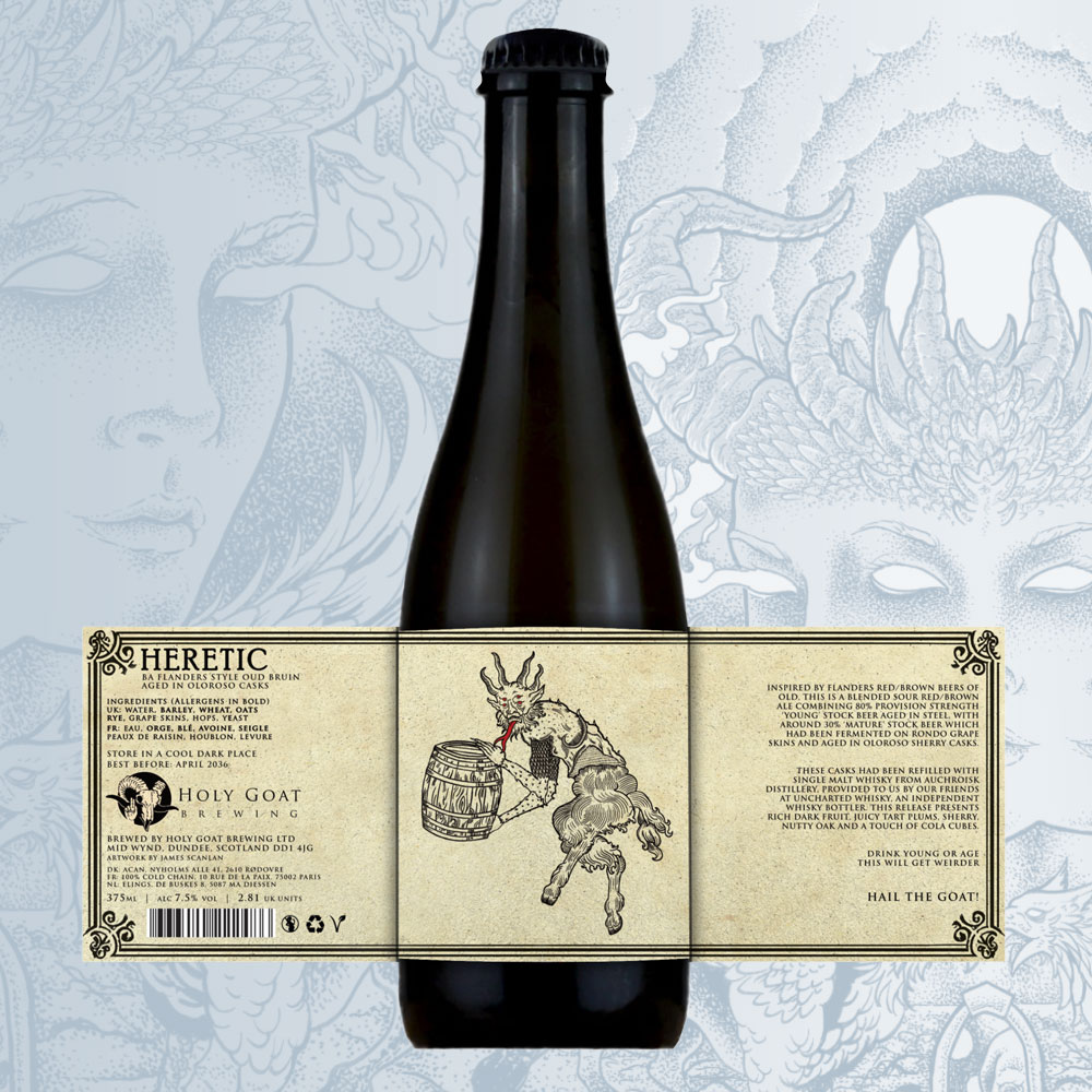 Heretic beer artwork