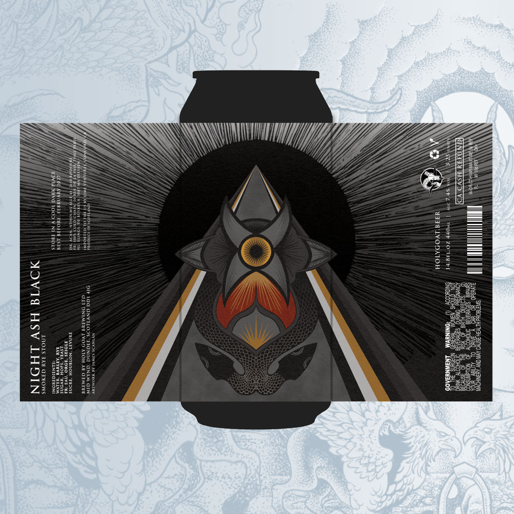 Night Ash Black beer artwork