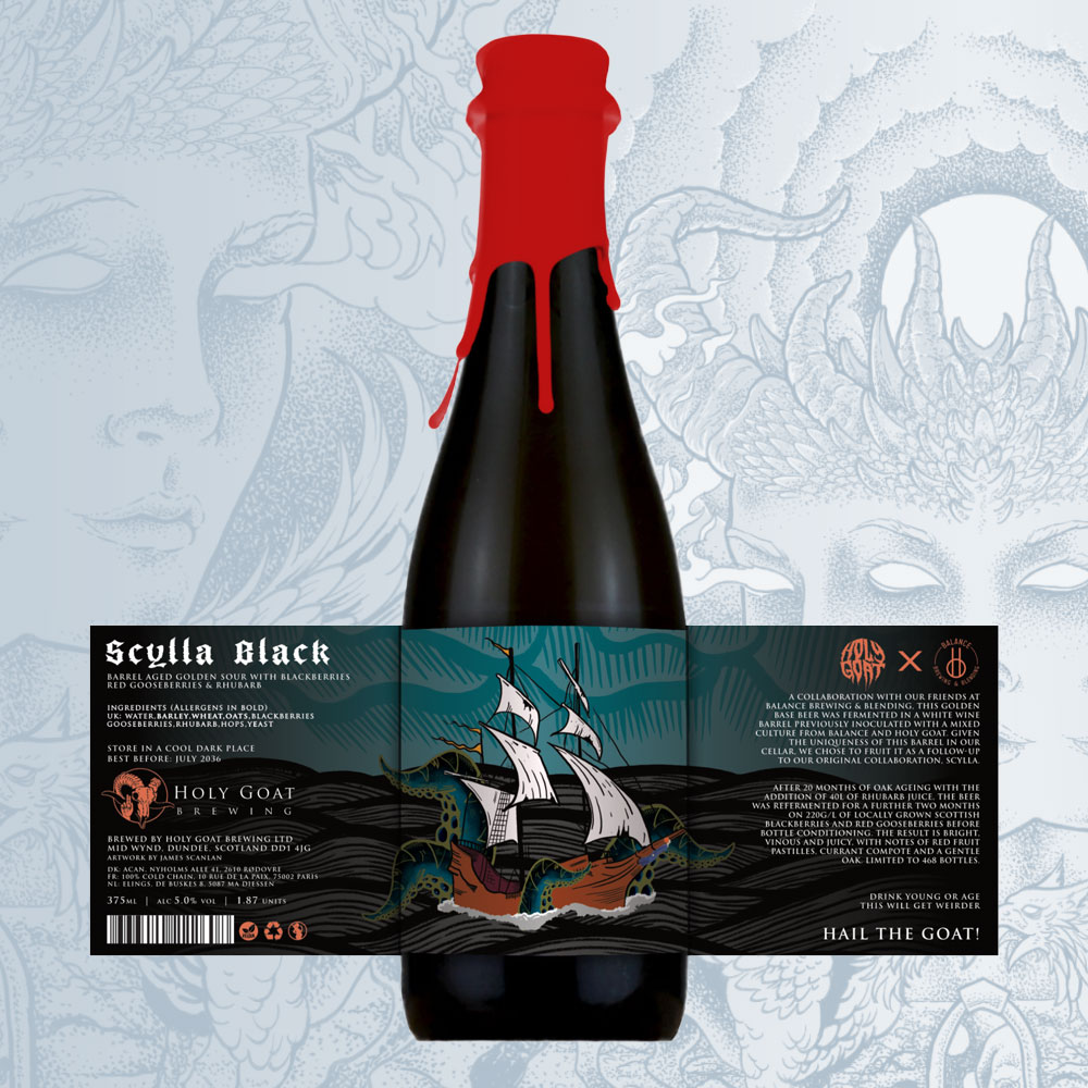Artwork for Scylla Black by Holy Goat Brewing