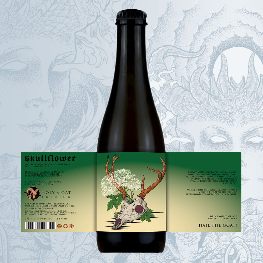 Skullflower beer artwork