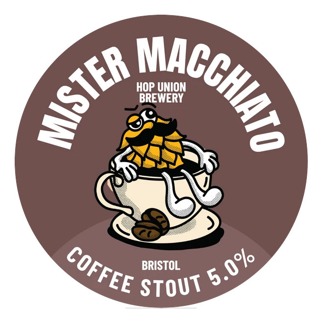 Mr Macchiato beer artwork