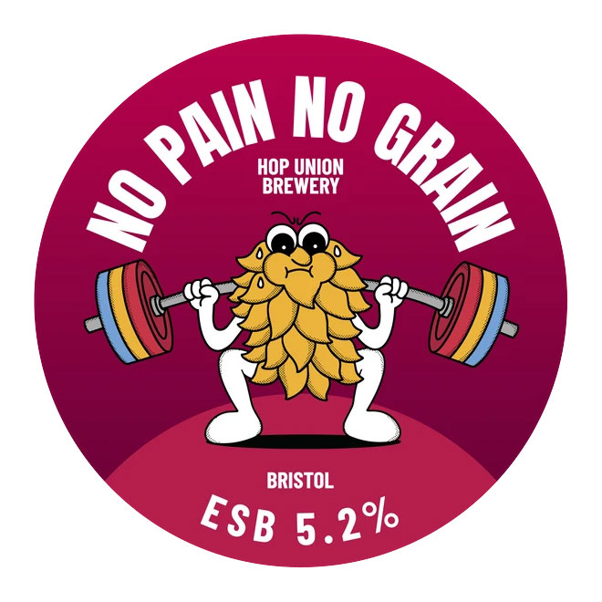 No Pain No Grain beer artwork