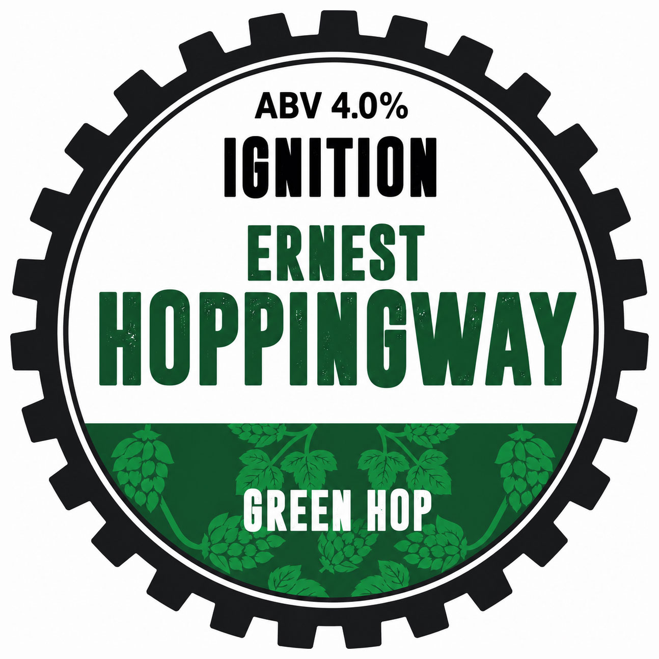 Ernest Hoppingway beer artwork