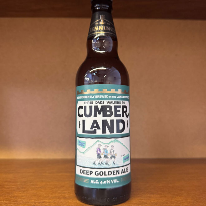 Three Dads Walking Cumberland Ale beer artwork