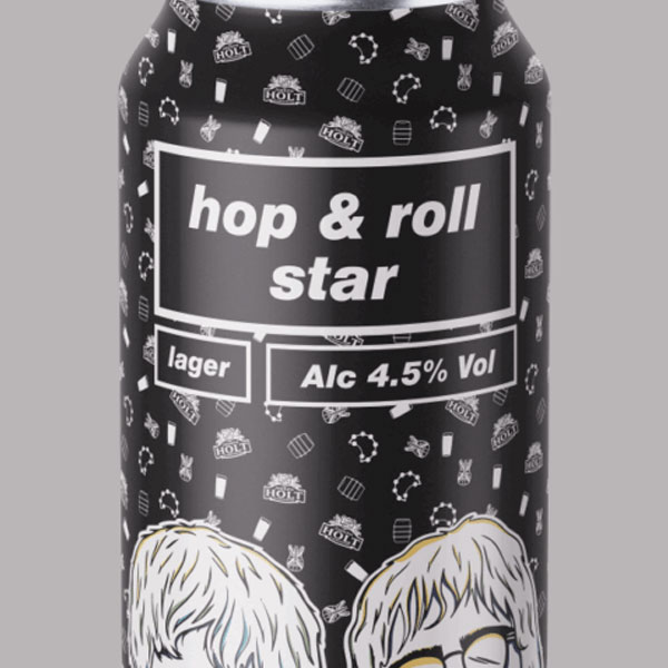 Hop & Roll Star beer artwork