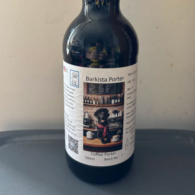 Barkista Porter beer artwork