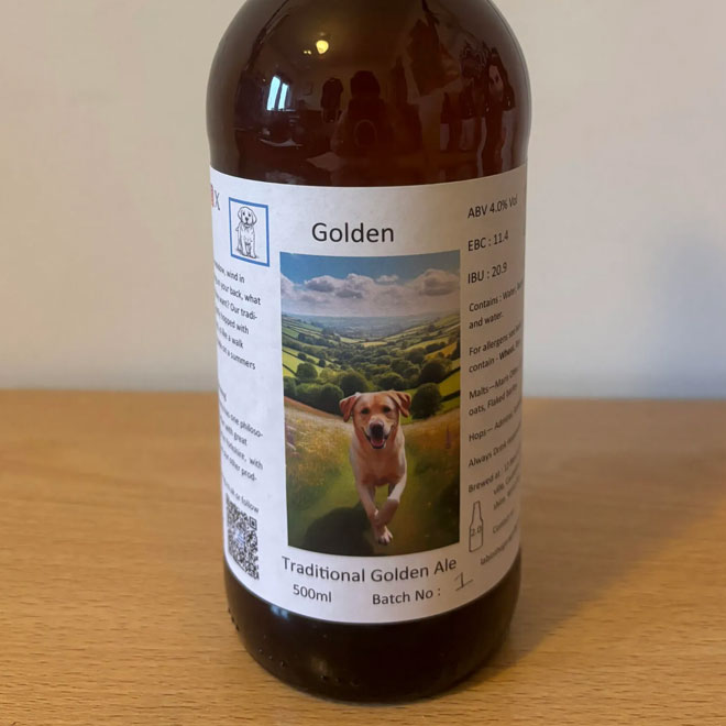 Golden beer artwork