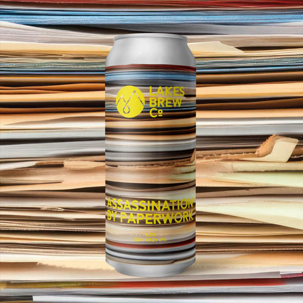Assassination by Paperwork beer artwork