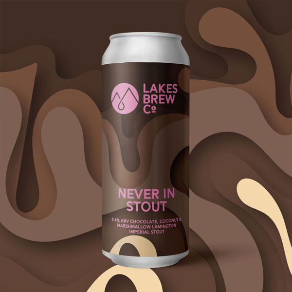 Never in Stout beer artwork