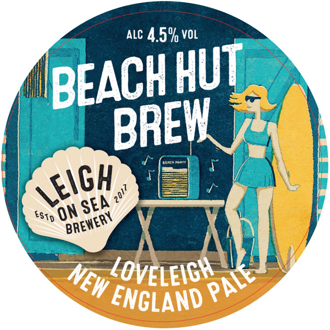 Beach Hut Brew beer artwork
