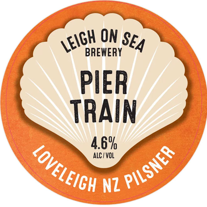 Pier Train beer artwork