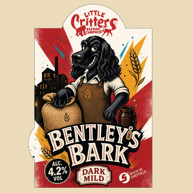 Bentley's Bark beer artwork