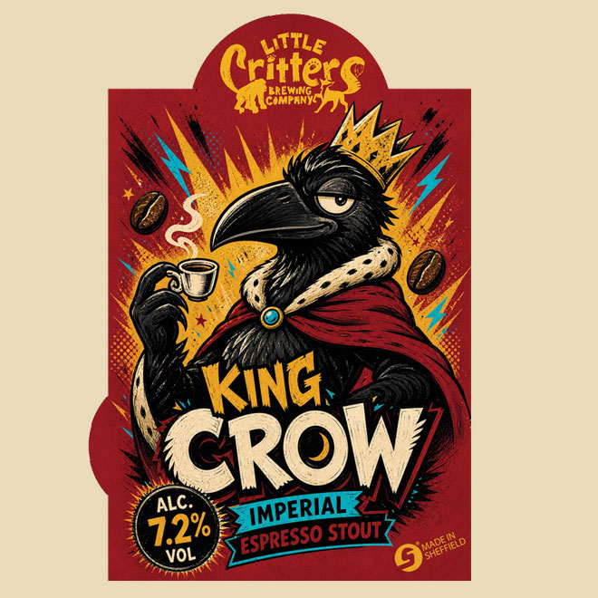 King Crow beer artwork