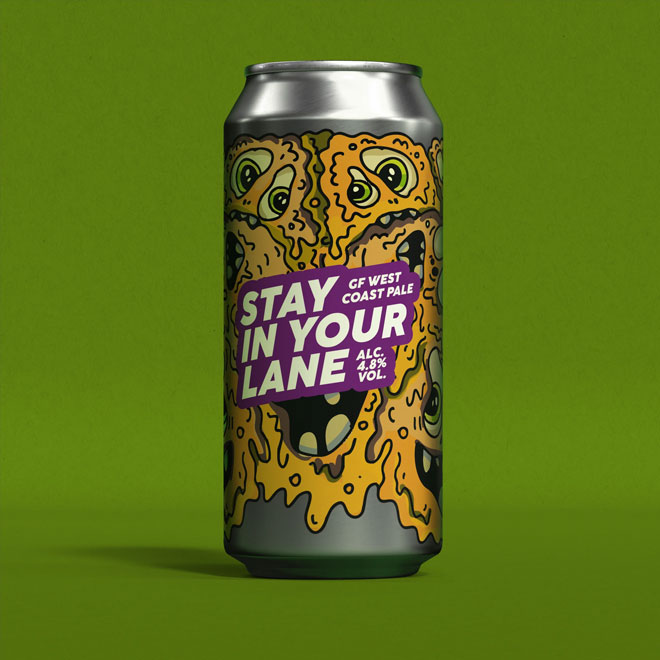 Stay In Your Lane beer artwork