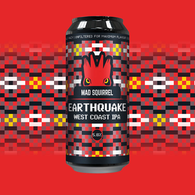 Earthquake beer artwork