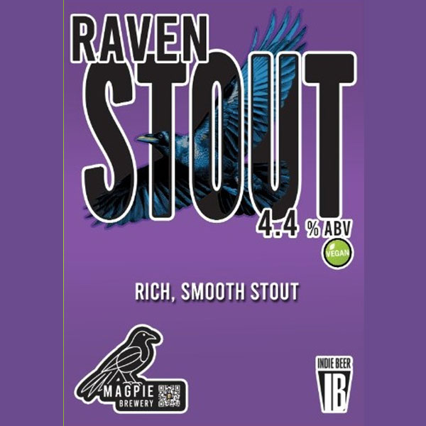 Raven Stout beer artwork