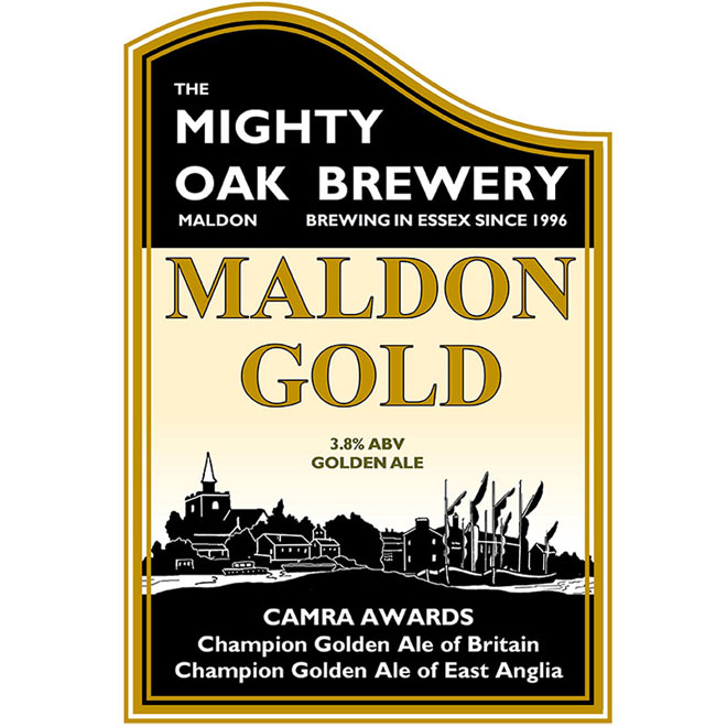 Maldon Gold beer artwork