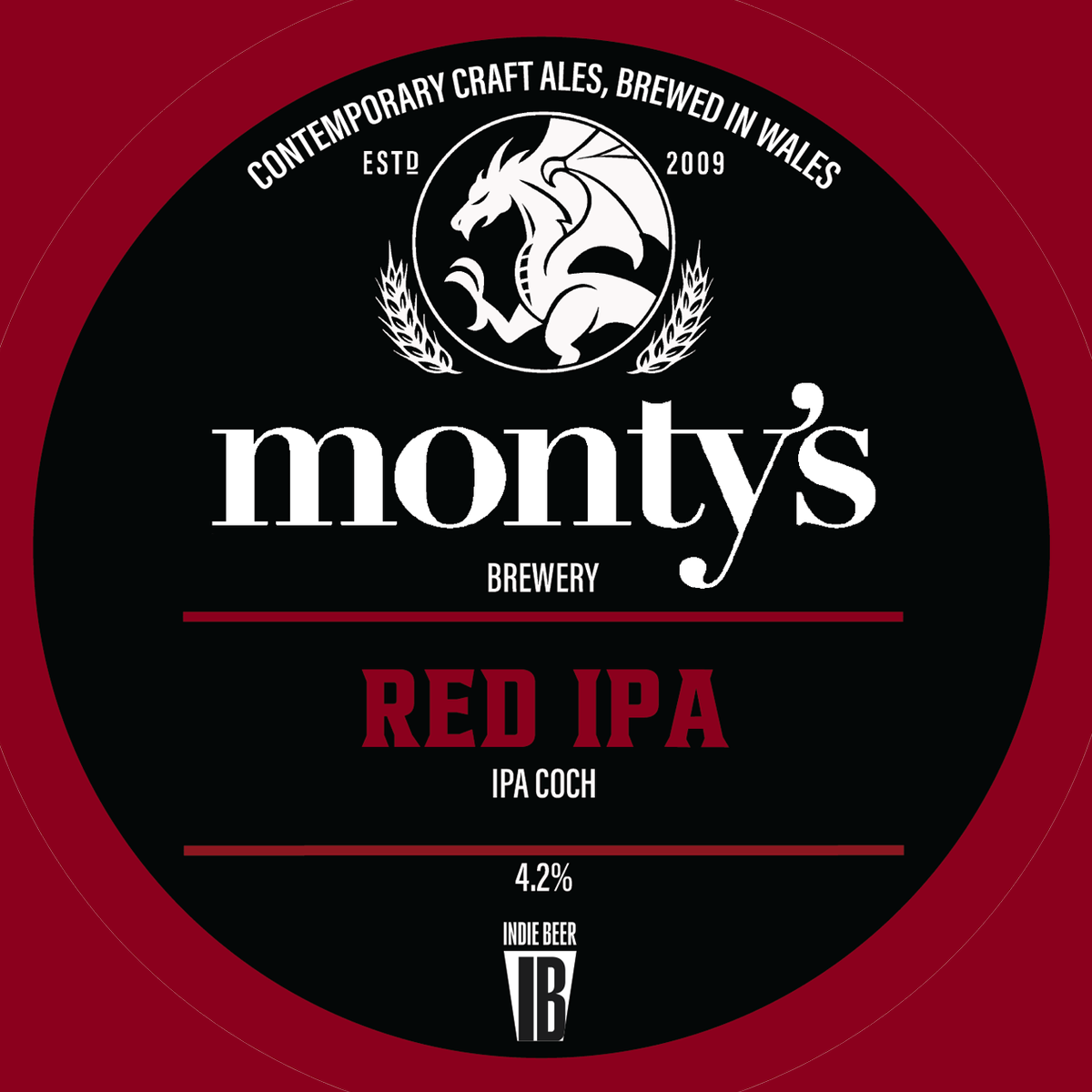 Red IPA beer artwork