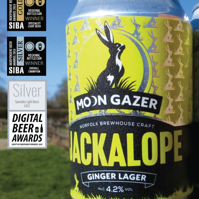 Jackalope Ginger Lager beer artwork