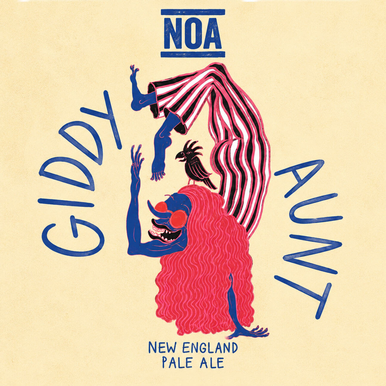 Giddy Aunt beer artwork