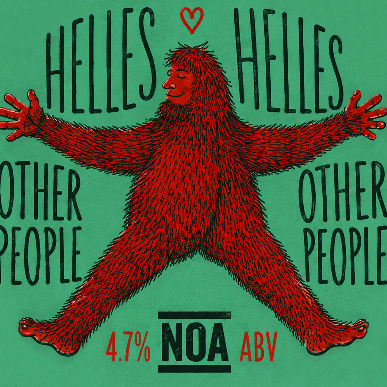 Helles Other People beer artwork
