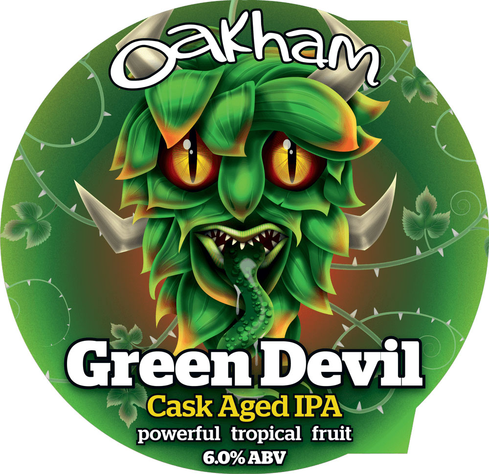 Green Devil IPA beer artwork
