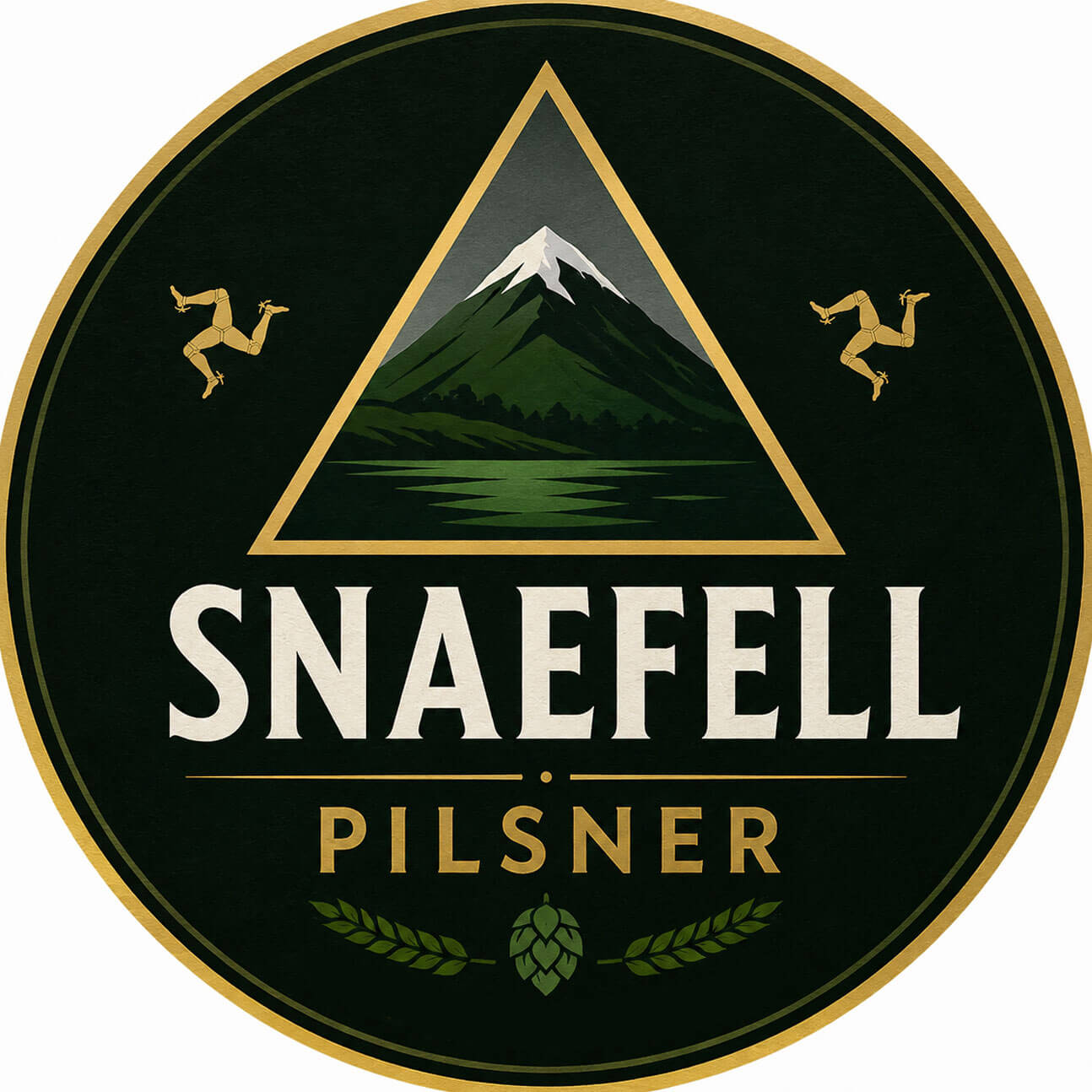 Snaefell Pilsner beer artwork