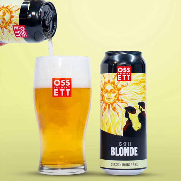 Ossett Blonde beer artwork