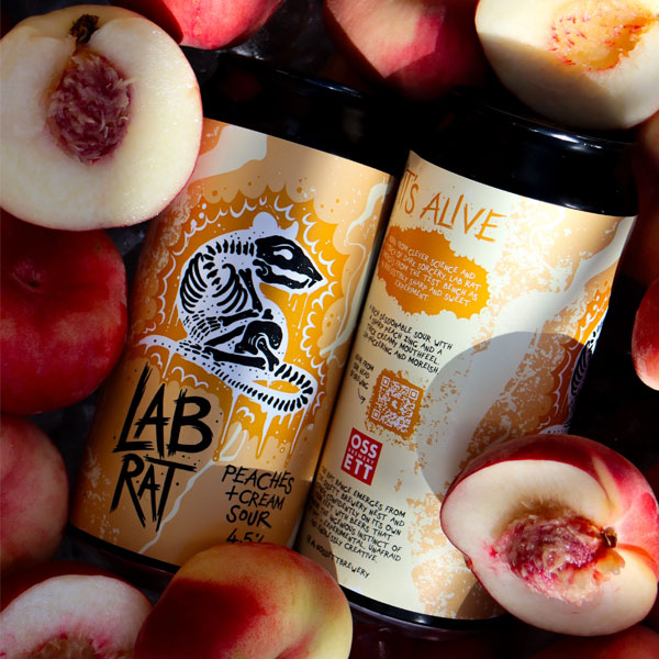 Lab Rat Peaches & Cream beer artwork