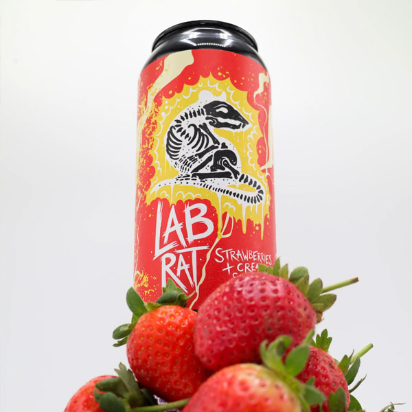 Lab Rat Strawberries & Cream beer artwork
