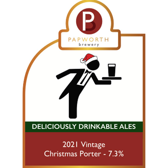 2021 Vintage Christmas Porter beer artwork