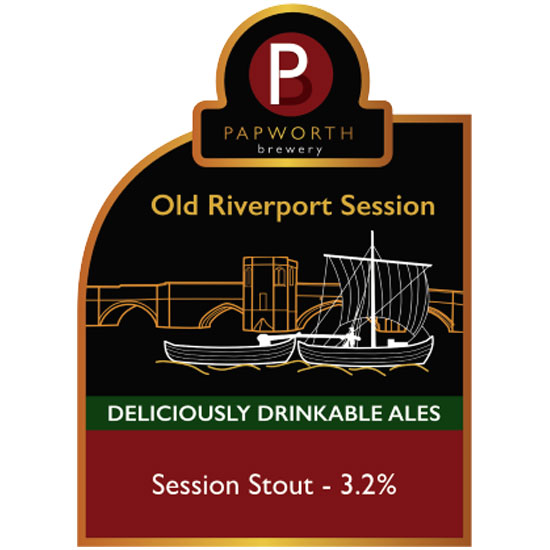 Old Riverport Session Stout beer artwork