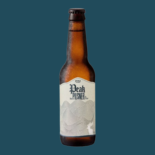 Peak Pilsner beer artwork