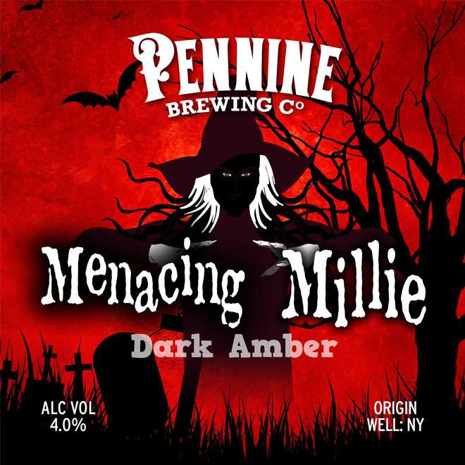 Menacing Millie beer artwork