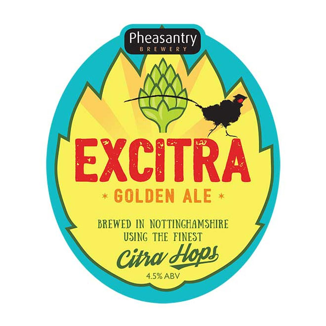 Excitra Golden Ale beer artwork
