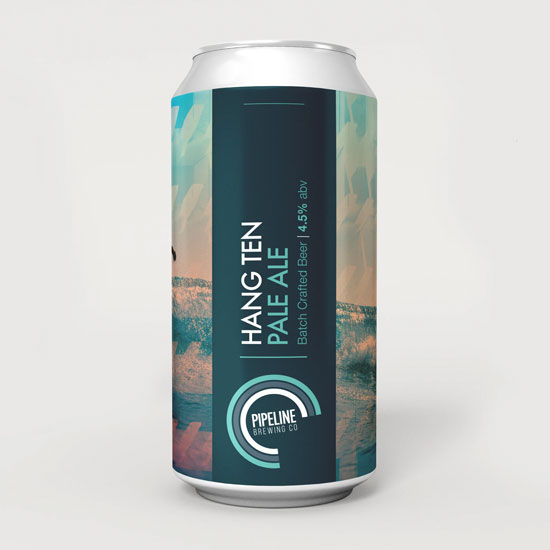 Hang 10 beer artwork