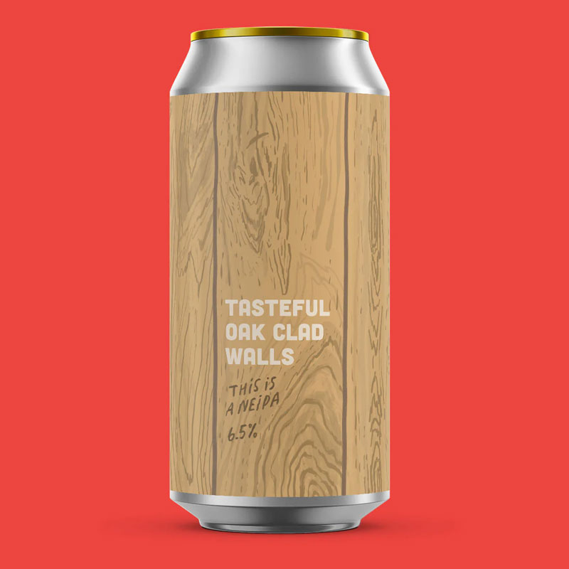 Tasteful Oak Clad Walls beer artwork