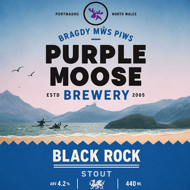 Black Rock Stout beer artwork