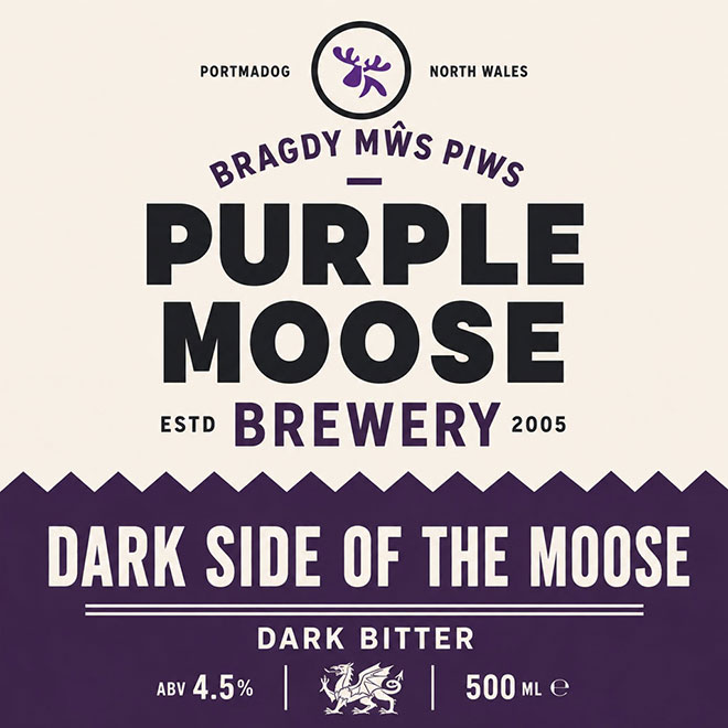 Dark Side of the Moose beer artwork