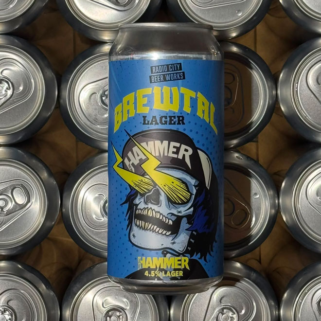 Artwork for Brewtal Lager by Radio City Beer Works