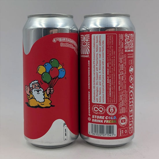 4th Birthday Oat DIPA beer artwork