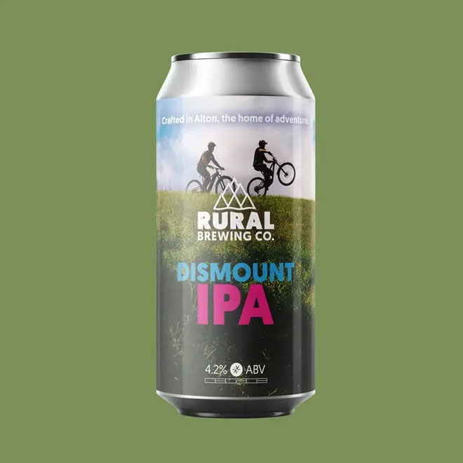 Dismount IPA beer artwork