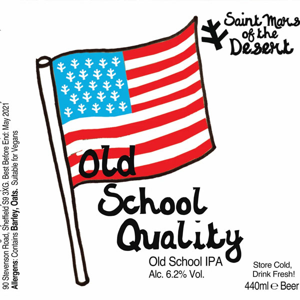 Old School Quality beer artwork