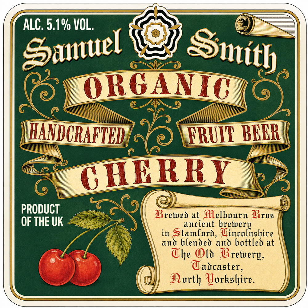 Organic Cherry beer artwork