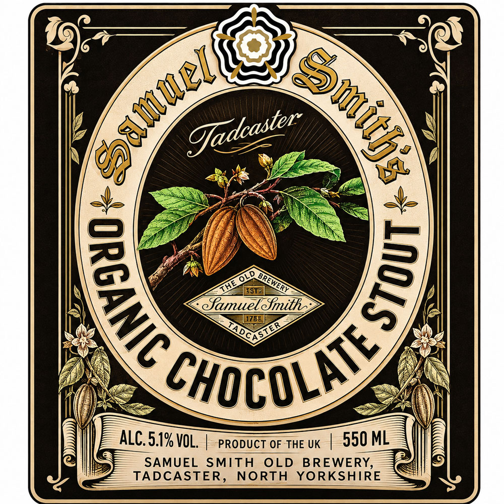 Organic Chocolate Stout beer artwork