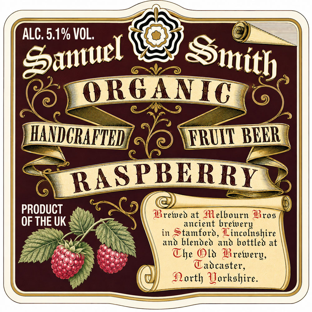 Organic Raspberry beer artwork