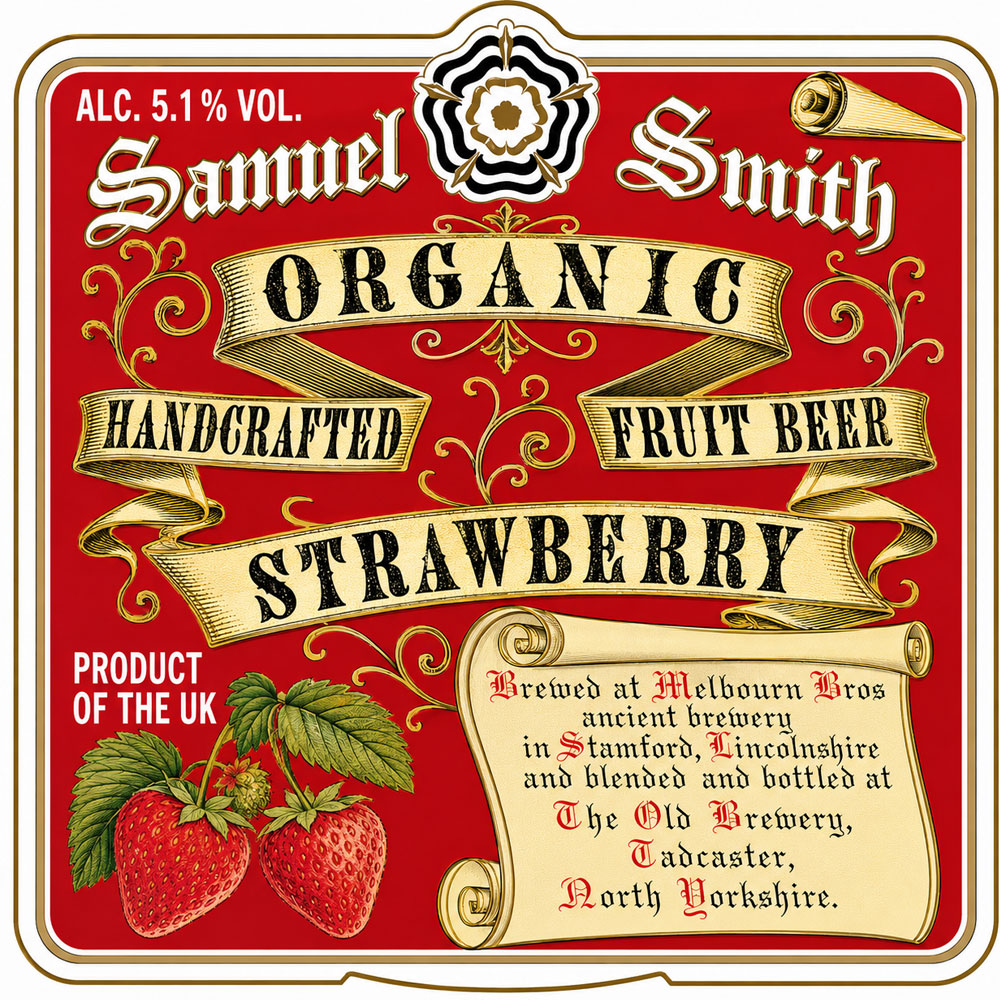 Organic Strawberry beer artwork