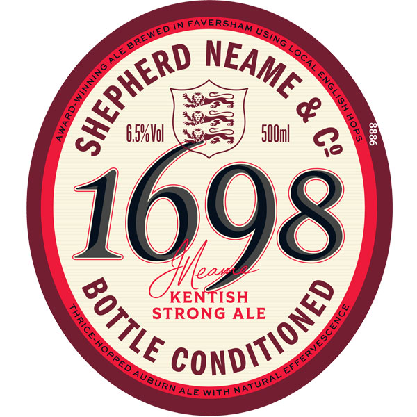 1698 Bottle Conditioned Ale beer artwork