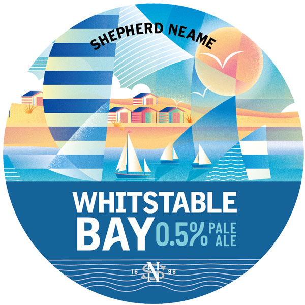 Whitstable Bay 0.5% beer artwork