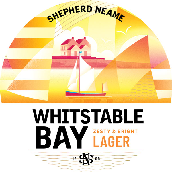 Whitstable Bay Lager beer artwork